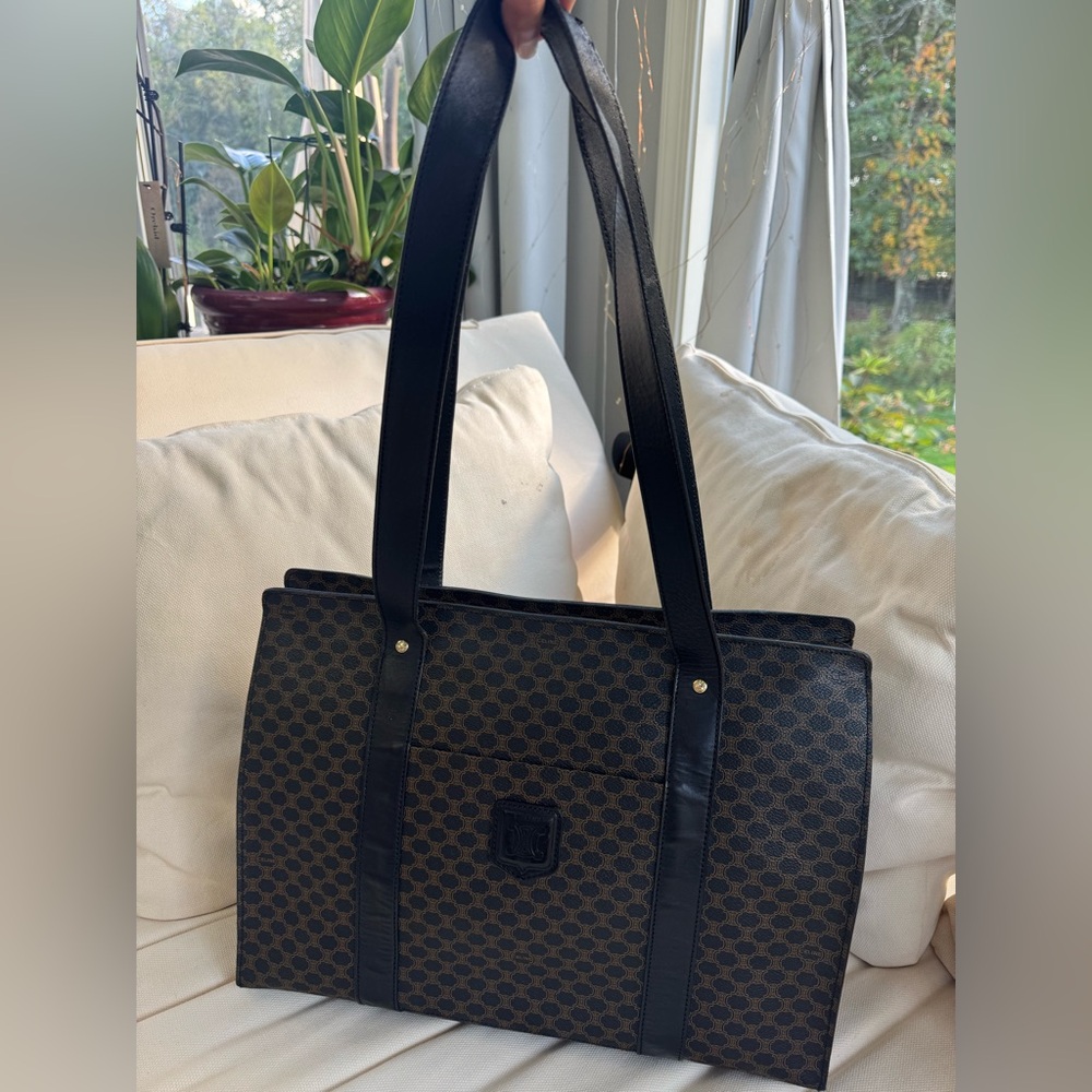 Celine Black Macadam Tote Bag